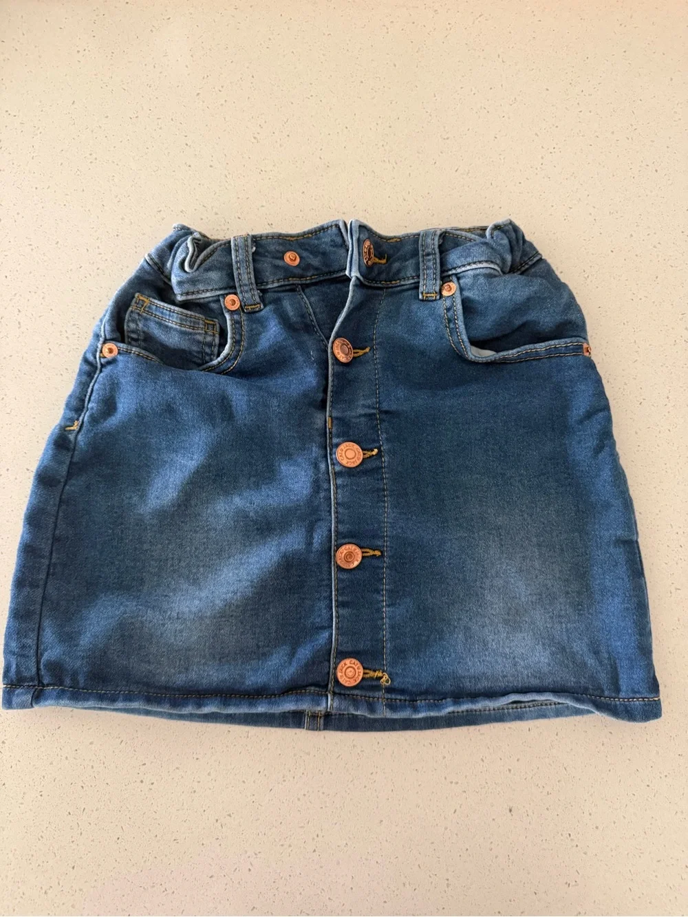 Cat & Jack Denim Button-Front Girls' Skirt in Blue